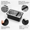 thumbnail image 3 of VALUNE Large Capacity Stainless Steel Espresso Knock Box, Coffee Pucks Container, Durable Espresso Machine Accessory for Coffee Grounds, 3 of 7