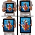 thumbnail image 7 of IBA Indianbeautifulart Lord Shiva And Goddess Parvati Ardhnarishwar Picture Frame Religious Poster Black Wall Frame Deity Photo Frame Wall Decor&nbsp;For Home/ Office/ Temple-6 x 8 Inches, 7 of 7