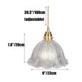 thumbnail image 2 of Flower Shape Clear Glass Pendant Lighting for Kitchen Sink, Transparent Glass Pendant Light for Dining Room Table, Modern Simple Ceiling Hanging Lamp for Kitchen Island, Chandelier for Bar Counter, 2 of 7