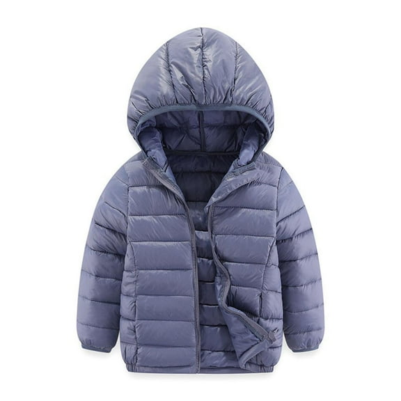 AUNVITO 2025 Trendy 3-16 Years Children's Fashion Solid Color Lightweight Down Cotton Jacket Long Sleeved Hooded Casual Jacket/jacket