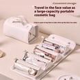 thumbnail image 4 of yingyy Cosmetic Storage Bag Compact And Comfortable For Travel Ensures Cosmetics And Essentials Remain Milk white, 4 of 6