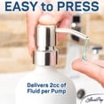 thumbnail image 5 of Soap Dispenser Set (2 Pack, White), Stylish Glass Bottles W/ Stainless Steel Pumps, Liquid Hand Soap Dispensers by LavaPop, 5 of 9