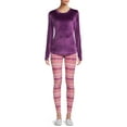 thumbnail image 4 of ClimateRight by Cuddl Duds Women's Stretch Luxe Velour Top and Leggings Base Layer Set, 2-Piece, sizes S to XXL, 4 of 6