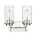 thumbnail image 2 of Millennium Lighting  Janna Vanity Light with Clear Glass Shades 2 Light - Brushed Nickel, 2 of 5