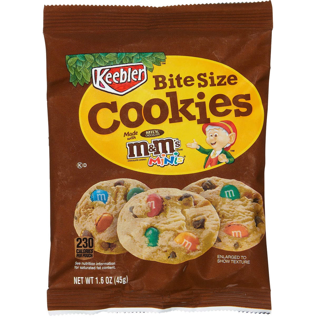Keebler Bite Size Cookies made with Milk Chocolate M&M's Minis