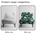 thumbnail image 6 of HELLHERO Daisies Slipper Chair Soft Cover, Foldable Easy Installation Armless Accent Chair Protector for Dining Room Home, 6 of 8