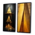 thumbnail image 3 of Designart "Ascending Prosperity Retro Gold Abstract I" Abstract Painting Framed Wall Art Set Of 2 - Modern Gold Framed Wall Art Set Of 2, 3 of 6