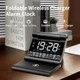 thumbnail image 2 of Alarm Clock with Wireless Charging for bedrooms, Heavy Sleepers, Travel, Teens, Digital Smart Desk Clock, Dual Alarms, 4 Level Brightness, Foldable Design,Build-in Battery, 2 of 8
