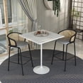 thumbnail image 5 of LeisureMod Verve Collection Modern Bar Height Table White Base with 36" Square Marbleized White Laminated  Top, 5 of 10