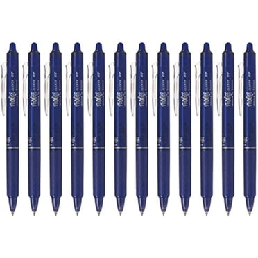 Pilot FriXion Ball Clicker Retractable Erasable Gel Pen, Fine Point, 0.7mm, Blue Ink, 12 Count