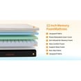 thumbnail image 2 of ESHINE Adjustable Bed Frame with 12-inch Split Queen Top Gel Memory Foam Mattress, Massage, USB Ports, Underbed Light, Head and Foot Incline, Orange Split Queen, 2 of 8
