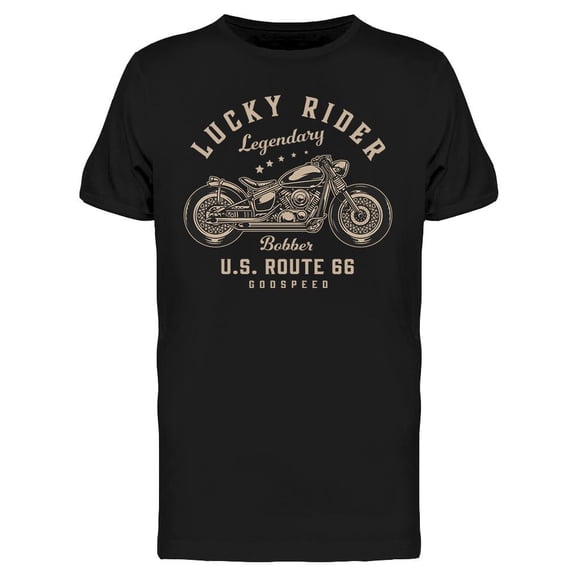 Motorcycle Lucky Rider T-Shirt Men -Image by Shutterstock, Male Medium