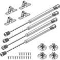 thumbnail image 1 of 4pcs 100N Gas Springs, Gas Pistons for Doors, Furniture Strut, Cabinet Hinge, Hinge Damper for Kitchen Cabinets, Silver, 1 of 5
