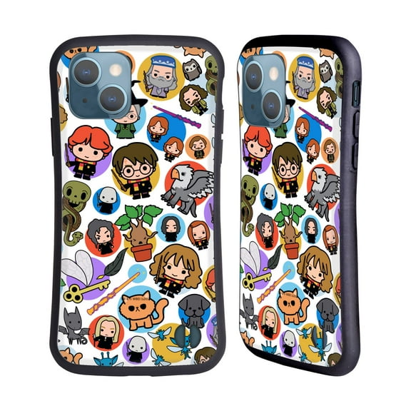 Head Case Designs Officially Licensed Harry Potter Deathly Hallows XXVIII Pattern Hybrid Case Compatible with Apple iPhone 13