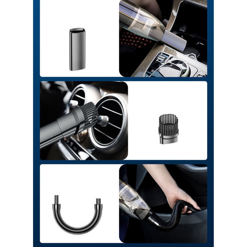 High-Power 6000PA Suction Hand Held Vacuuming-Cordless 120w Power Car Vacuum