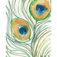 thumbnail image 2 of Dixon, Samuel 12x14 Gold Ornate Wood Framed with Double Matting Museum Art Print Titled - Peacock Abstract I, 2 of 4