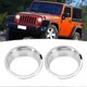 thumbnail image 2 of 1 Pair Car Front Headlight Lamp Cover Trim Fit for Jeep Wrangler 2007-2017Black, 2 of 3