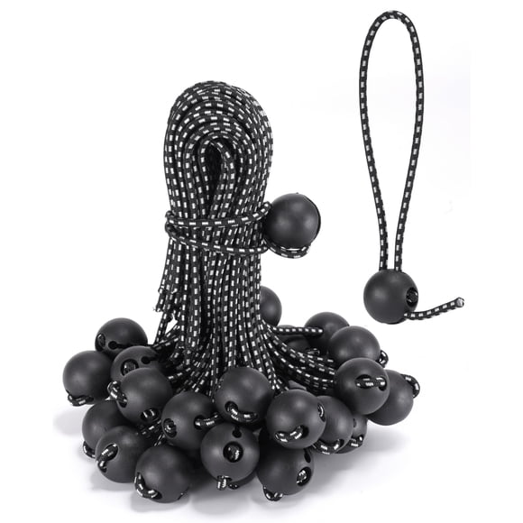 Cuerdas Elásticas Ajustables con Bola LuckyStraps 12 cm 40 piezas