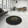 thumbnail image 3 of Ahgly Company Indoor Rectangle Patterned Black Novelty Area Rugs, Swatch Sample, 3 of 6