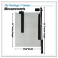 thumbnail image 4 of Vantage Guillotine Paper Trimmer/cutter, 15 Sheets, 15" Cut Length, Metal Base, 12.25 X 15.75 | Bundle of 2, 4 of 6