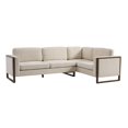 thumbnail image 3 of Christopher Knight Home 104" Square Arm L Shaped Sectional Sofa, Modern Chenille 5 Seater Couch, Beige, 3 of 7