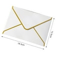 thumbnail image 4 of Sylvtty 10Pcs Hot Stamping Envelope Golden Border Blanks V-Flap Design Envelope Greeting Cards Invitations Notes Envelopes, 4 of 6
