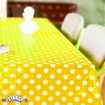 thumbnail image 5 of PMU Polka Dot Table Cover Yellow Plastic Rectangle 54" x 84" Tablecloth Square Wipeable Waterproof Disposable Party Decoration Great for Dining, Parties, Picnics, Bbq's, Summer Gatherings Pkg/3, 5 of 7