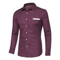 thumbnail image 2 of Lars Amadeus Men's Shirts Long Sleeves Button Down Polka Dots Cotton Dress Shirts, 2 of 6