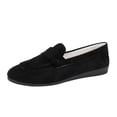 thumbnail image 3 of Lenago Ballet Flats for Women Wide Width Flats Round Toe Slip On Comfortable Daily Shoes Casual Office Work Wedding Comfort Soft Black Size-6, 3 of 10