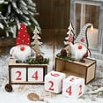 thumbnail image 5 of Christmas Countdown Wooden Blocks- Desktop Christmas Advent Calendars with Cute Santa Claus Elf Shaped Design for Xmas Holiday Tabletop Decoration, 5 of 6