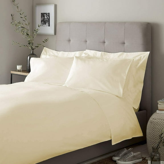 DIPASONA Exclusive 1000 Thread Count 100% Egyptian Cotton Sheets, Breathable Bed Sheets & Pillowcases, Fits up to 18" Inches Deep Pockets, (Ivory)