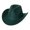Atrovirens, variant on Sunjoy Tech Cowboy Hat Solid Color Wild Unisex Anti-pilling Comfortable Costume Party Accessories Felt Roll Up Brim Cowgirl Hat for Outdoor