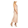 thumbnail image 3 of BARDOT Womens Pink Low Back Tie Draped Spaghetti Strap Tea-Length Evening Dress 6\S, 3 of 4