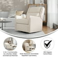 thumbnail image 6 of BizChair 3 in 1 Living Room/Bedroom/Nursery Swivel Recliner Rocker, Cream Upholstery, 6 of 16