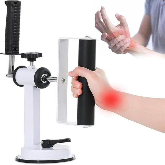 Wrist Elbow Joint Trainer, Hand Cranked Joint Rehabilitation Training, Upper Limb Rehabilitation Training Device With Stable Suction Cup, Forward/Reverse Rotate & Adjustable Resistance, for Arm Stiff