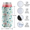 thumbnail image 4 of 2 Pcs Neoprene Beer Can Cooler Insulated Collapsible Beer Sleeve Spring Botanical Leaf Soda Beer Can Covers for Bulk for Soda, 4 of 4