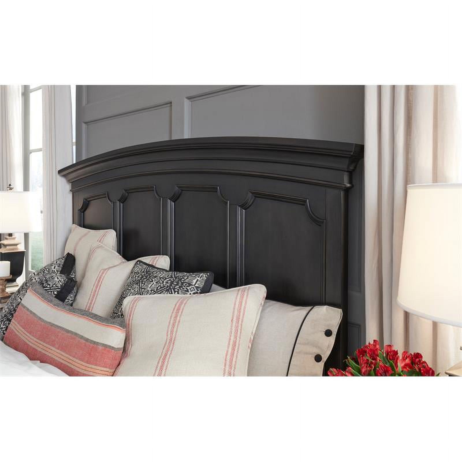 Townsend King / California King Wood Sepia Charcoal Arched Panel Headboard - image 2 of 5