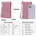 thumbnail image 3 of Womens Rfid Blocking Wallet, Touch Screen Pu Leather Bifold Multi Card Holder Zipper Pocket Purse, 3 of 4