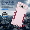 thumbnail image 2 of for Google Pixel 8a Case, Phone Case Heavy Duty 2 in 1 Full Body Rugged Shockproof Hybrid Hard PC Soft TPU Bumper Drop Protective Girls Women Boy Men Covers for Google Pixel 8a, Pink+Rose, 2 of 6