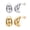 20mm-2Pairs, variant on Chunky Huggie Earrings for Women Pack Waterdrop Stud Earring Set 925 Sterling Silver Yellow Gold Plated
