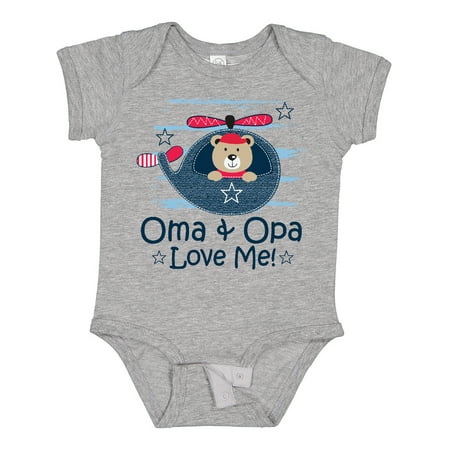 

Inktastic Oma and Opa Love Me Grandson Gift Baby Boy Bodysuit