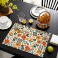 thumbnail image 4 of Pioneer Flower Floral Print Pattern Summer Placemats Table Placemats Set Of 4-Linen Kitchen Washable Placemats Table Mats 12x18 Inch Non-Slip Heat Resistant, 4 of 5