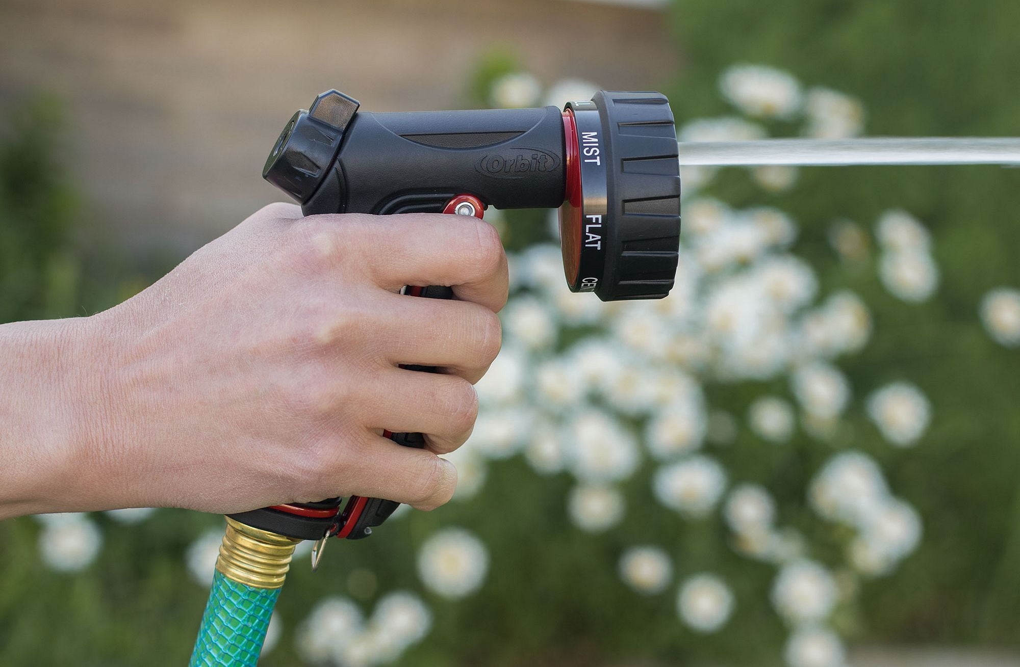 Orbit Pro Flo 7-Pattern Hose Watering Nozzle, Metal Front Trigger