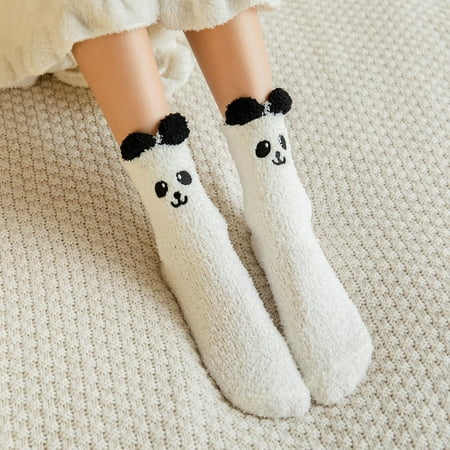 

Women Socks Winter Winter Women Coral Fleece Socks Middle Tube Cute Home Stocking Christmas Gifts Socks for Women