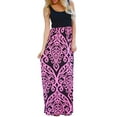 thumbnail image 4 of SAYFUT Women's Ruched Sleeveless Tank Maternity Dress Vintage Print Wrap Long Dresses Plus Size S-2XL, 4 of 4