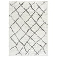 thumbnail image 2 of SAFAVIEH Berber Bentley Geometric Shag Area Rug, Cream/Light Gray, 5' x 7', 2 of 13