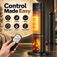 thumbnail image 6 of Vebreda 1500W Electric Ceramic Tower Space Heater with Remote, Black, 6 of 9