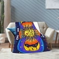 thumbnail image 3 of Stay Wild Moon Child Flannel Blanket Hippy Room Decor Soft Cozy Lightweight Sun Moon Throw Blanket Gifts for Couch Sofa Bed Livingroom Car Camping 60"x50", 3 of 6