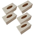 thumbnail image 1 of DIY Crafting Material Wooden Tissue Box 5Pcs 7.5X4.1X3.5In, 1 of 6