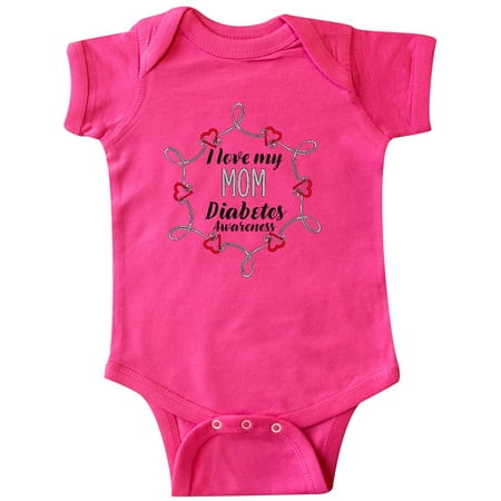 

Inktastic I Love My Mom Diabetes Awareness Gift Baby Boy or Baby Girl Bodysuit